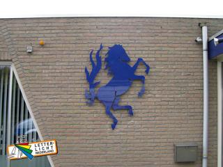 Gevelreclame omgeving Enschede Logo Twentse ros op muur